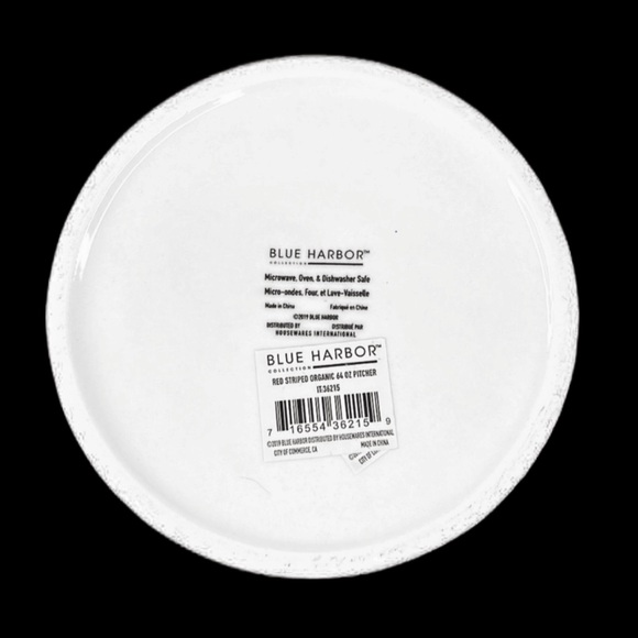 NEW Blue Harbor Quench Striped Beverage Organic Pitcher 64 Ounce - Picture 4 of 5